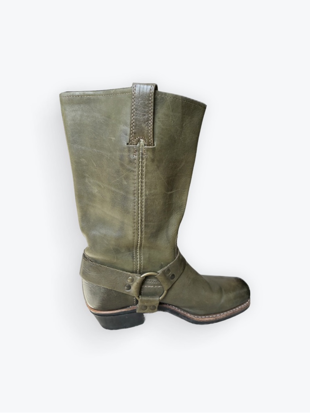 Frye Harness 12R Boots Rare Olive Green - Picture 6 of 12